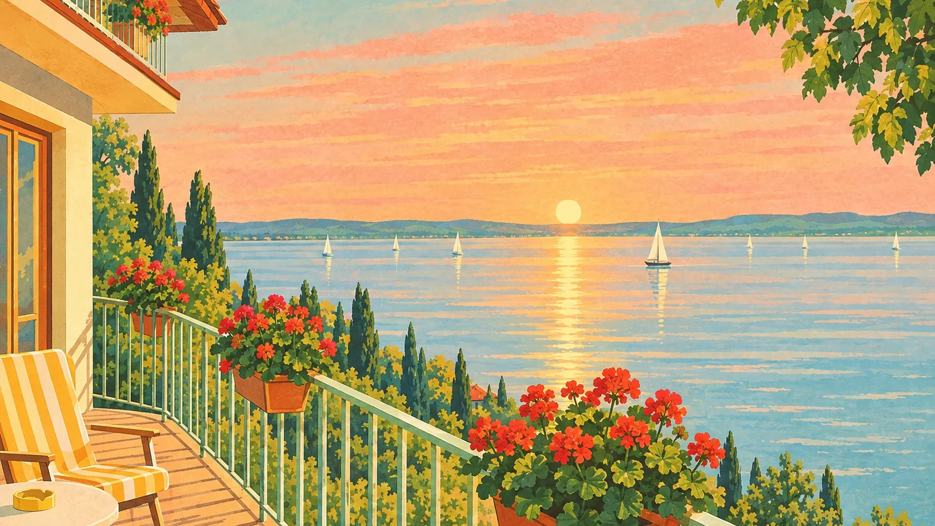 Lake Balaton at sunset